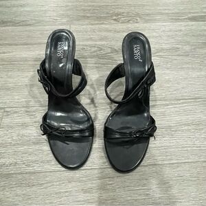 Franco Sarto Bow Strap Heels Black 9